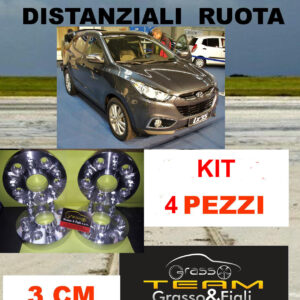 kit 4 Distanziali Ruota For Hyundai IX-35 EL 2009 -> 2015 5x114,3 3 cm spessore Wheel Spacer DF19