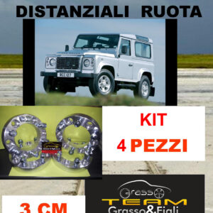kit 4 Distanziali Ruota For Land Rover Defender 2007 -> 5x165 spessore 3 cm Wheel Spacer DF10