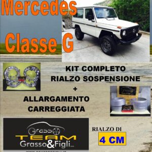 Kit COMPLETO Rialzo Molle + 4 Distanziali Ruota 3,8 cm For Mercedes Classe G FT37M + AR08M + DF18M
