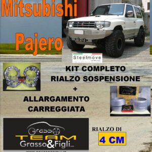 Kit COMPLETO Rialzo Molle + 4 Distanziali Ruota 3 cm For Mitsubishi Pajero V20 AR08M + DF3