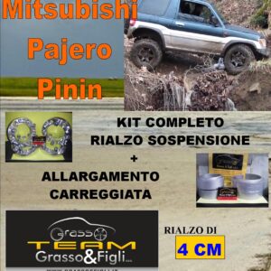Kit COMPLETO Rialzo Molle + 4 Distanziali Ruota 3cm For Pajero Pinin Molla GRANDE AR08M + LA04M + DF19