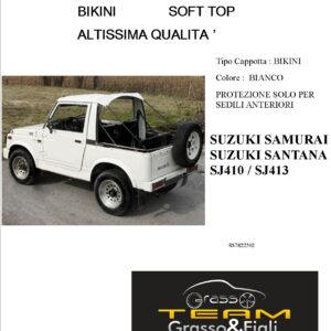 Bikini Soft Top Bianco Suzuki Samurai Santana Sj410 Sj413 Altissima Qualità cappottina capote