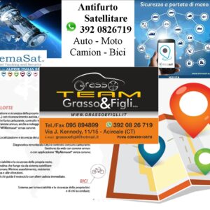 Antifurto Satellitare GPS Auto APP by Smartphone Moto Bici Camper Fuoristrada Alemasat  blocco motore