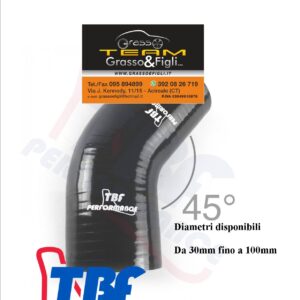 Curve 45° Tubazioni Siliconiche Alta Pressione TBF PERFORMANCE UNIVERSALI
