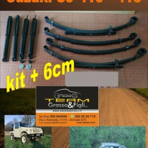 Kit rialzo off road 4x4 Suzuki SJ410 SJ413 Santana Samurai + 6 cm Balestre + Ammortizzatori
