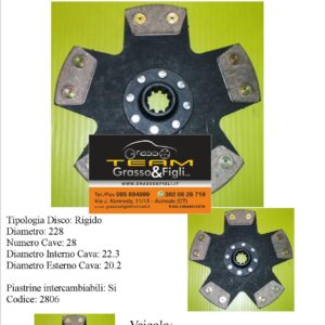 Disco Frizione in Rame Sinterizzato 5 Petali / rigido senza Parastrappi Volkswagen Golf III 2.0 16V GTI - 2775