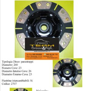 Disco Frizione in Rame Sinterizzato 6 Petali / a molle con Parastrappi Toyota HBT VM 3000 TD - 2707