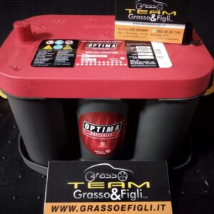 Batteria Auto Optima Tappo ROSSO 50 ah 1000A AGM - Misure 225x175x180 - Optima Long Life Technology