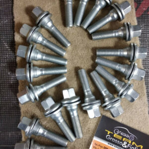 Bullone Ruota base Piatto Con Rondella per Cerchi in Lega 12x1,25 Lunghezza filetto 50 Chiave testa 17 XB96