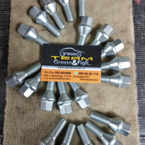 Bullone Ruota Conico per Cerchi in Lega misura 12x1,25 Lunghezza 28 mm Chiave 17 Acciaio 10.9 ( testa bulloni ) xb58