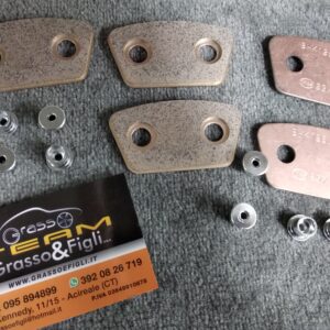 Coppia Piastrine e Rivetti a ricambio in Rame per Frizioni Sinterizzate 3 4 5 6 Petali / a molle con Parastrappi o Per dischi Rigidi Rivetto - Piastre - Placche - placchette pattini piastrina ricambi MISURA MEDIA CCX3767032T+c14