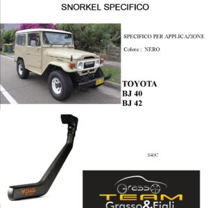 Kit Snorkel Aspirazione Aria Specifico For TOYOTA LAND CRUISER BJ40 BJ42 S40/C
