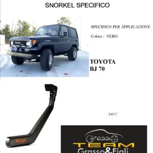 Kit Snorkel Aspirazione Aria Specifico For TOYOTA LAND CRUISER BJ70 BJ73 S45/C