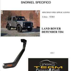 Kit Snorkel Aspirazione Aria Specifico For LAND ROVER DEFENDER TD4 S88/C