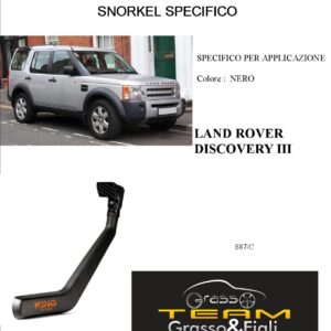 Kit Snorkel Aspirazione Aria Specifico For LAND ROVER DISCOVERY III 3 S87/C