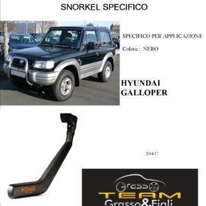Kit Snorkel Aspirazione Aria Specifico For HYUNDAI GALLOPER S54/C