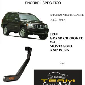 Kit Snorkel Aspirazione Aria Specifico For JEEP GRAN CHEROKEE WJ SINISTRA S94/C