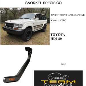 Kit Snorkel Aspirazione Aria Specifico For TOYOTA LAND CRUISER HDJ80 S46/C