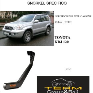 Kit Snorkel Aspirazione Aria Specifico For TOYOTA LAND CRUISER KDJ120 S33/C