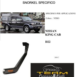 Kit Snorkel Aspirazione Aria Specifico For NISSAN KING CAB D22 1998>2004 S60/C