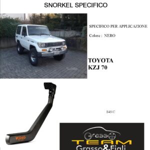 Kit Snorkel Aspirazione Aria Specifico For TOYOTA LAND CRUISER KZJ70 S45/C