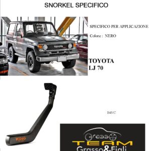 Kit Snorkel Aspirazione Aria Specifico For TOYOTA LAND CRUISER LJ70 S45/C Montaggio Destro