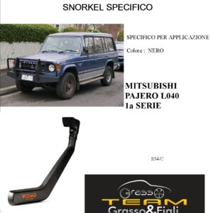 Kit Snorkel Aspirazione Aria Specifico For MITSUBISHI PAJERO 1a SERIE L040 S54/C