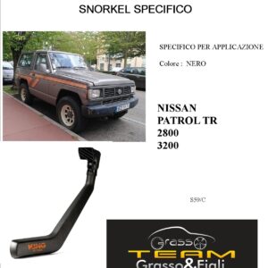 Kit Snorkel Aspirazione Aria Specifico For NISSAN PATROL TR 2800 - 3300 S59/C