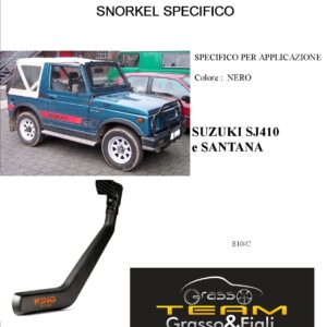 Kit Snorkel Aspirazione Aria Specifico For Suzuki SJ410 SJ413 Santana - S10/C
