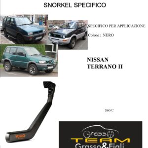 Kit Snorkel Aspirazione Aria Specifico For NISSAN TERRANO II 2 S60/C 93 -> 05