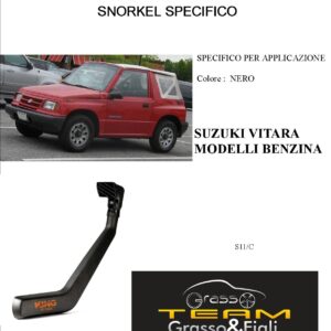 Kit Snorkel Aspirazione Aria Specifico For Suzuki Vitara ET TA BENZINA - S11/C