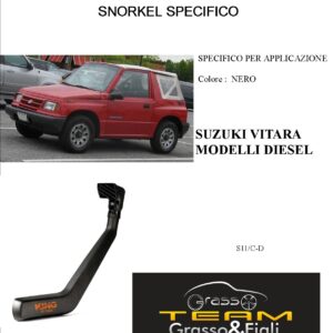 Kit Snorkel Aspirazione Aria Specifico For Suzuki Vitara ET TA DIESEL - S11/C-D