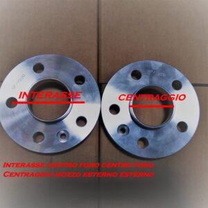 Coppia Distanziali Ruota "Senza Bulloni" 5 Fori spessore 12mm 16mm 20mm Specificare Veicolo e Misure nelle note