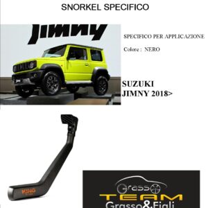 Kit Snorkel Aspirazione Aria Specifico For Suzuki JIMNY 4a GENERAZIONE DAL 2018 > BENZINA JB64W / JB74W