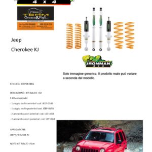 Kit rialzo off road 4x4 IRONMAN for Jeep Cherokee KJ + 5 cm IRONMAN 4x4 ammortizzatori Molle