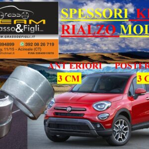 Kit 4 Spessori Molle FIAT 500 X  2014 >   Completo Anteriore Posteriore Spessori Rialzo 3cm AU27M FT30