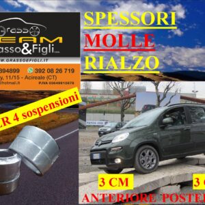 Kit 4 Spessori Molle FIAT PANDA 312 319 4X4 + VAN E CROSS 4X4 2012 > Completo Anteriore Posteriore Spessori Rialzo 3cm AU27P AU27P