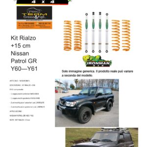 Kit rialzo off road 4x4 IRONMAN for Patrol GR Y60 Y61+ 15 cm ammortizzatori e Molle