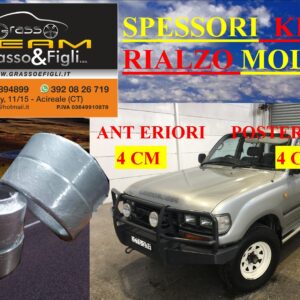 Kit 4 Spessori Molle TOYOTA LAND CRUISER HZJ80 1992 > 1998 Completo Anteriore Posteriore Spessori Rialzo 4 cm RR03 LA03M