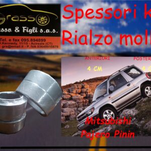 Kit 4 Spessori Molle MITSUBISHI PAJERO PININ 1999 > 2006   Completo Anteriore (MOLLA LARGA*) Posteriore Spessori Rialzo 4cm AR08M LA04M