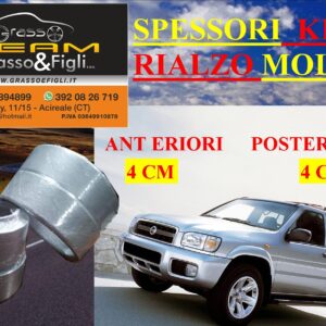 Kit 4 Spessori Molle NISSAN PATHFINDER R50 DAL 1996 AL 2004   Completo Anteriore Posteriore Spessori Rialzo 4cm AR08M LA04M