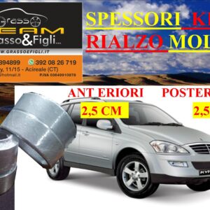 Kit 4 Spessori Molle SSANG YONG KYRON mod. DJ 2005> Completo Anteriore Posteriore Spessori Rialzo 2,5 cm WL11 FT33