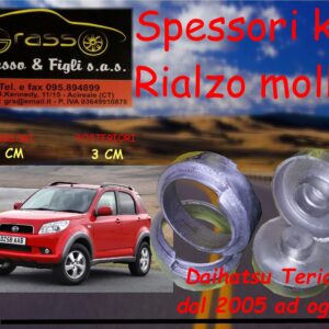 Kit 4 Spessori Molle DAIHATSU TERIOS J210 - J211 2005 > Completo Anteriore Posteriore Spessori Rialzo 3cm FT30 FD22