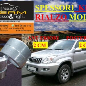 Kit 4 Spessori Molle TOYOTA LAND CRUISER 120 DAL 2002> Completo Anteriore Posteriore Spessori Rialzo 2 cm AU23 LA09