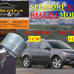 Kit 4 Spessori Molle MITSUBISHI OUTLANDER CWO 2007 > 2009   Completo Anteriore Posteriore Spessori Rialzo 3cm LA03 BW10M