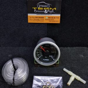 Strumento DePo Racing Manometro Pressione Turbo -1 + 2   - Analogico  illuminazione a LED bianco - Lancetta Rossa  CSM-MW5201B -1+2bar Rif. CSMMW5201B