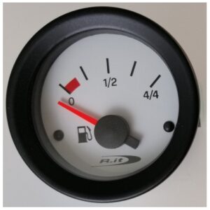 Strumento Road Italia Serie Bianca Stradale /  Racing Manometro indicatore Livello Benzina -  Analogico a Diffusione For Veglia IBF12B180  diam.52mm