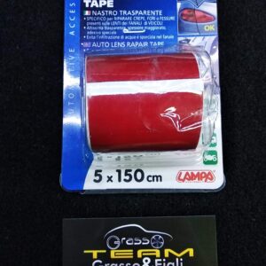 Nastro adesivo Trasparente Rosso per Riparazione Stop e Fanali - Lens Repair Tape 5 x 150cm