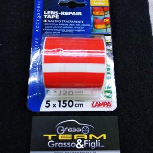 Nastro adesivo Trasparente Ambra / Arancione per Riparazione Frecce e Fanali - Lens Repair Tape 5 x 150cm