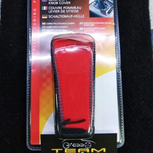 Copri Cover Pomello Cambio Manuale in Microfibra Colore Rosso e Nero